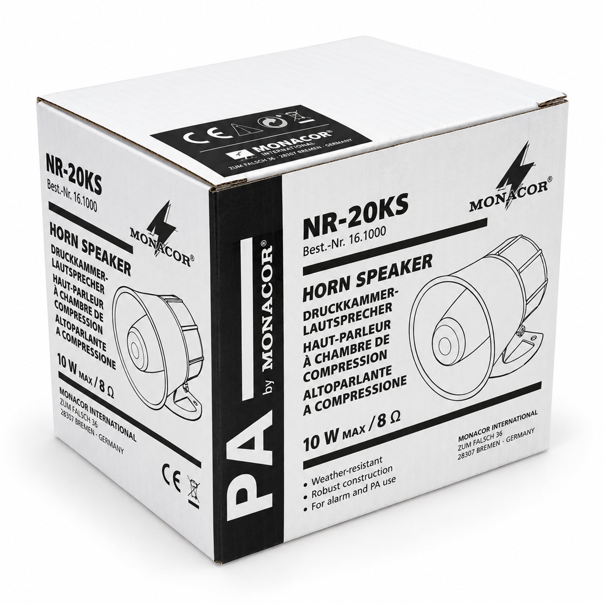 Black ABS 10w 8 ohm Round Horn Speaker Indoor and Outdoor