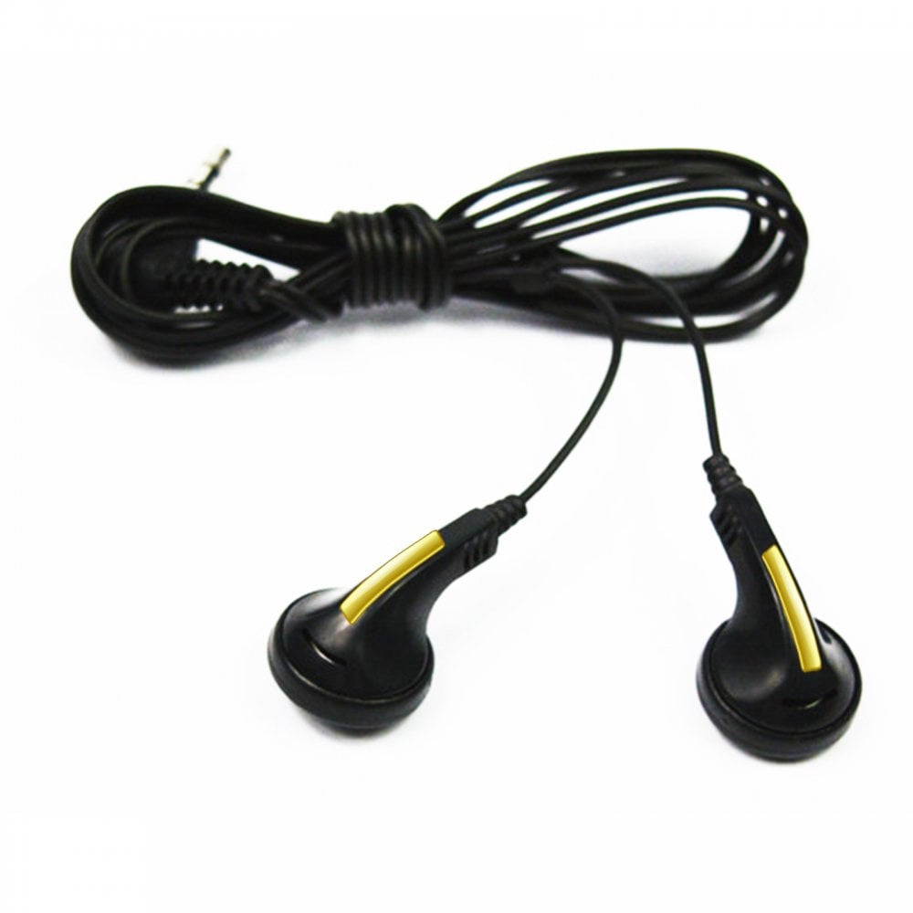 Lightweight DBBS Stereo Black Gold EarphoneS for Schools Tour Companies