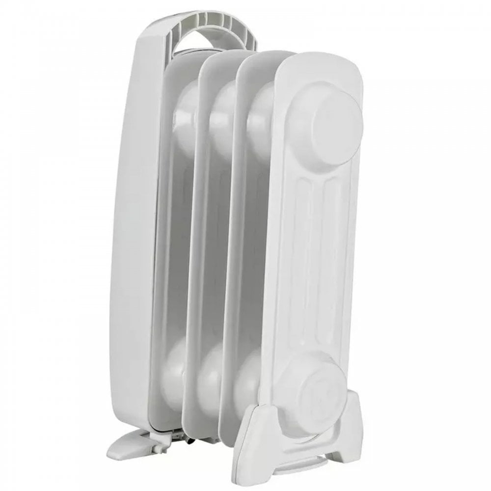 White 5 Fin Oil Filled Radiator