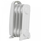 White 5 Fin Oil Filled Radiator