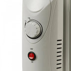 White 5 Fin Oil Filled Radiator