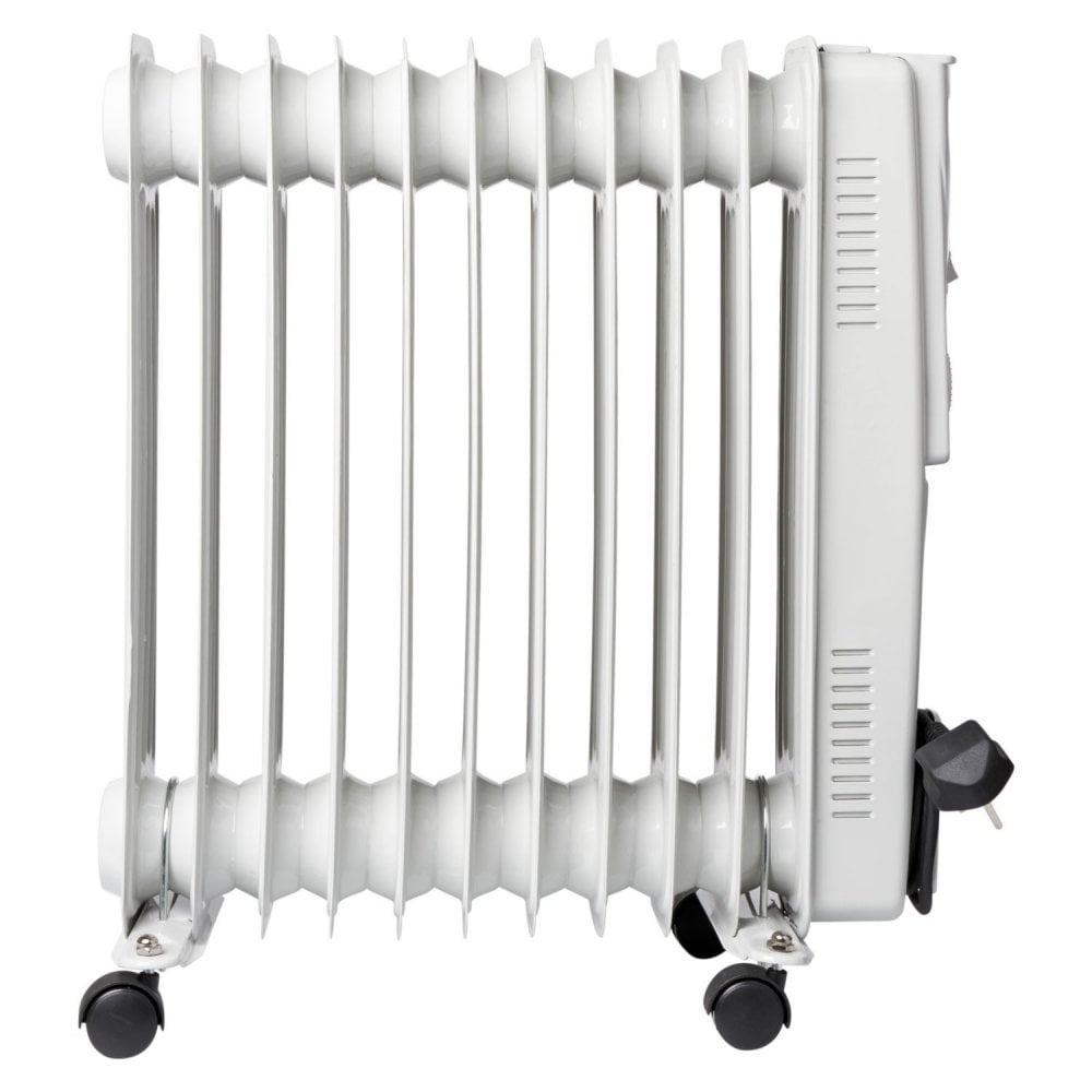 11 Fin Oil Filled Radiator 2.5kW with Timer White
