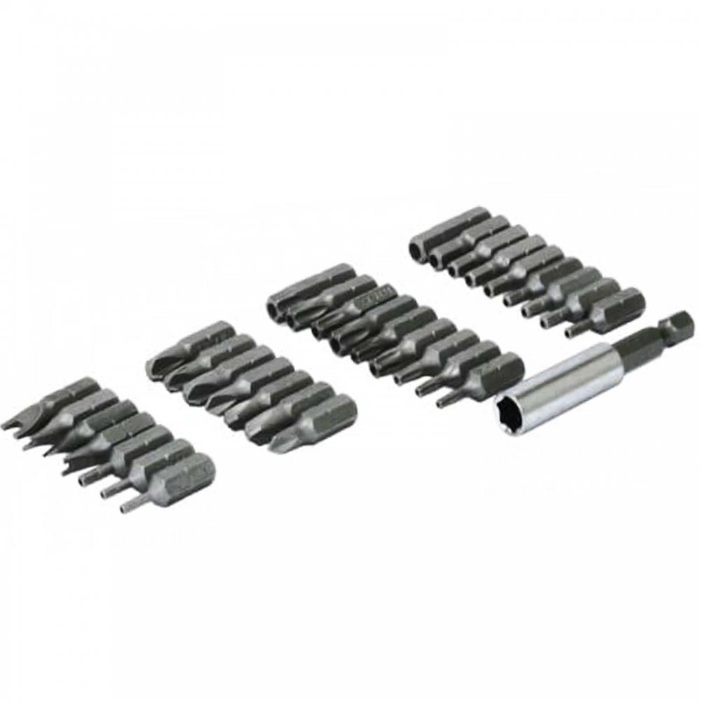 33pc x 25mm Security Bit Set - Tamperproof, Hex Key, Tri Wing