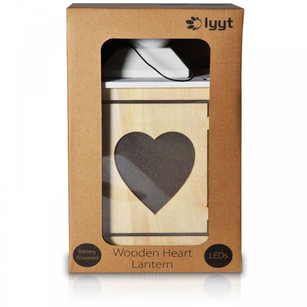 Twin Wooden Lantern Shabby Chic decor Heart Light
