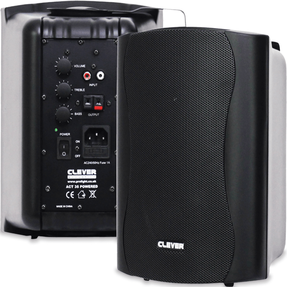 Pair of ACT 35 Watt Black Powered Speakers