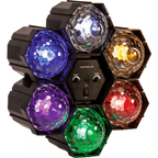 6 Way Pod Disco Party DJ Multi Colour LED Lamp Light FX