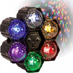 6 Way Pod Disco Party DJ Multi Colour LED Lamp Light FX