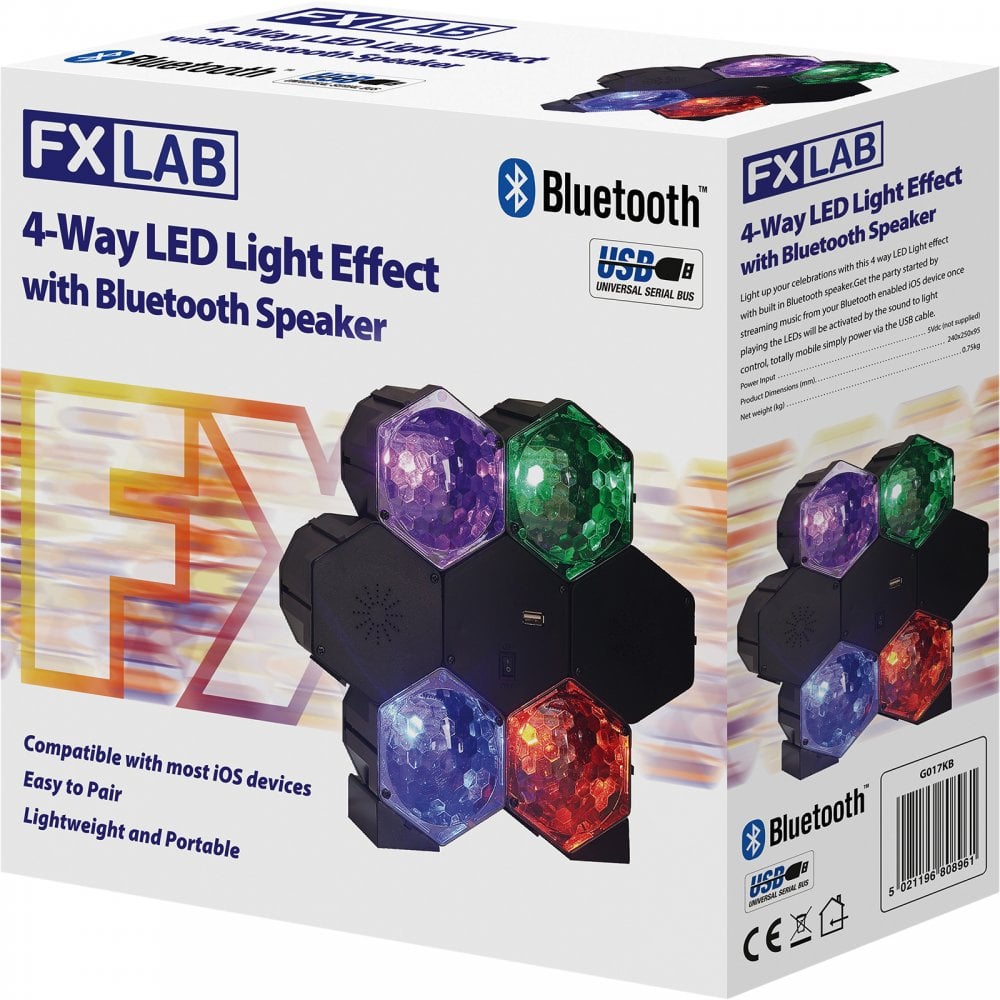 4 Way Pod Disco Party with Bluetooth Speaker
