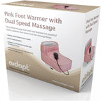 Fleece Lined Massage Boot in Pink Remote Control Heat & Speed Settings
