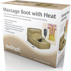 Fleece Lined Massage Boot in Beige Remote Control Heat & Speed Settings
