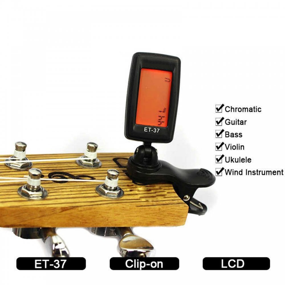 Digital Guitar Clip On Tuner with LCD Display