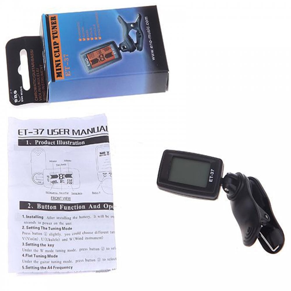 Digital Guitar Clip On Tuner with LCD Display