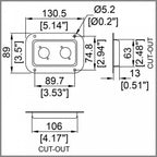 Connector Dish for Neutrik D Speakon Socket with Fixing Screws
