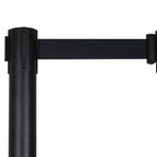 Retractable Barriers – Black Pole with Black Strap (Set of 2)