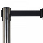 Retractable Barriers – Chrome Pole with Black Strap (Set of 2)