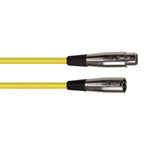 Pack of 5 Yellow 3 Pin XLR Line Female Socket to Male Plug Patch Lead 1M