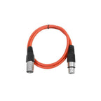 Pack of 5 Red 3 Pin XLR Line Female Socket to Male Plug Patch Lead 1M