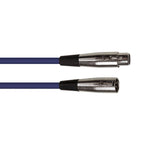 Pack of 5 Blue 3 Pin XLR Line Female Socket to Male Plug Patch Lead 1M