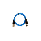 Pack of 5 Blue 3 Pin XLR Line Female Socket to Male Plug Patch Lead 1M