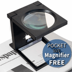 Folding 2.5X and 5X Magnifier with LED Lights