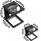Folding 2.5X and 5X Magnifier with LED Lights