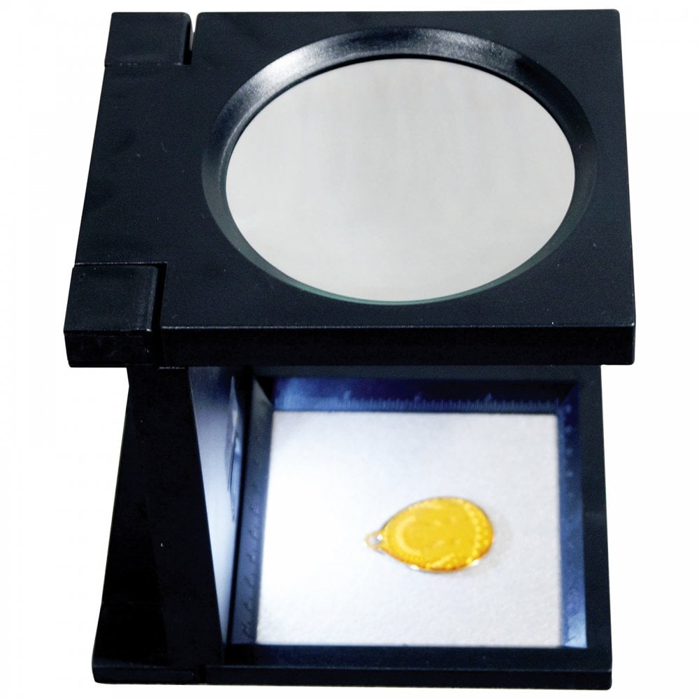 Folding 2.5X and 5X Magnifier with LED Lights