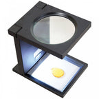 Folding 2.5X and 5X Magnifier with LED Lights