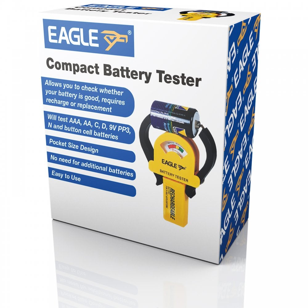 Compact Pocket Size Battery Tester For Most Non & Rechargable Batteries