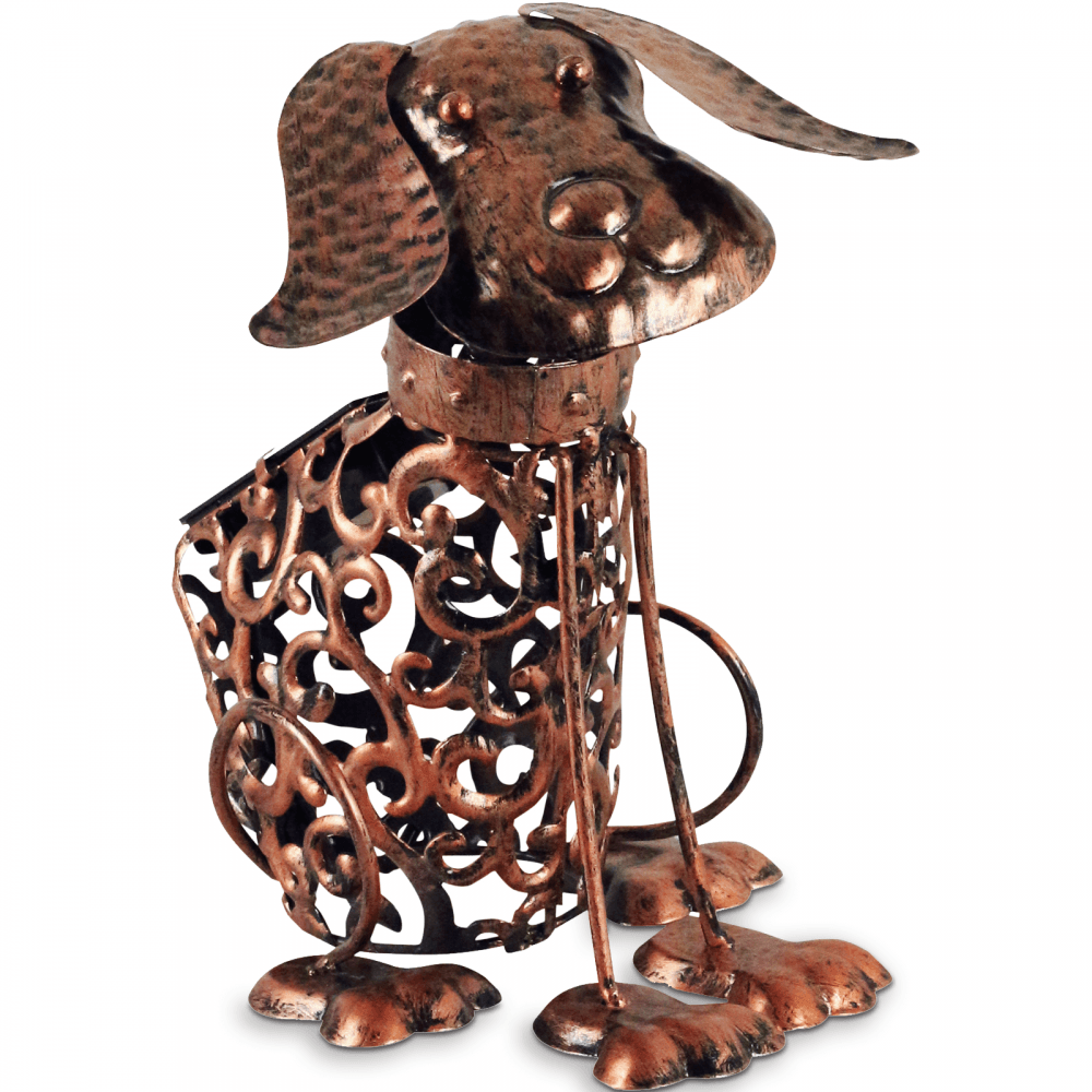 Solar Power LED Silhouette Dog Garden Light