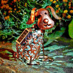 Solar Power LED Silhouette Dog Garden Light