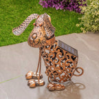 Solar Power LED Silhouette Dog Garden Light