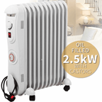 11 Fin Oil Filled Radiator 2.5kW with Timer White