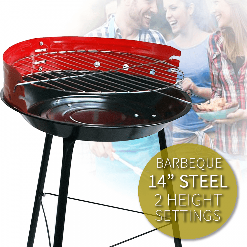 14" Portable Round Barbecue BBQ Grill