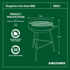 14" Portable Round Barbecue BBQ Grill