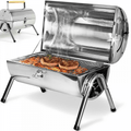 Double Barrel Portable Barbecue BBQ Grill