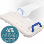 Width Adjustable Bath Board with Integral Handle