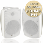 Pair of 160w Full Range Outdoor Speakers 8"