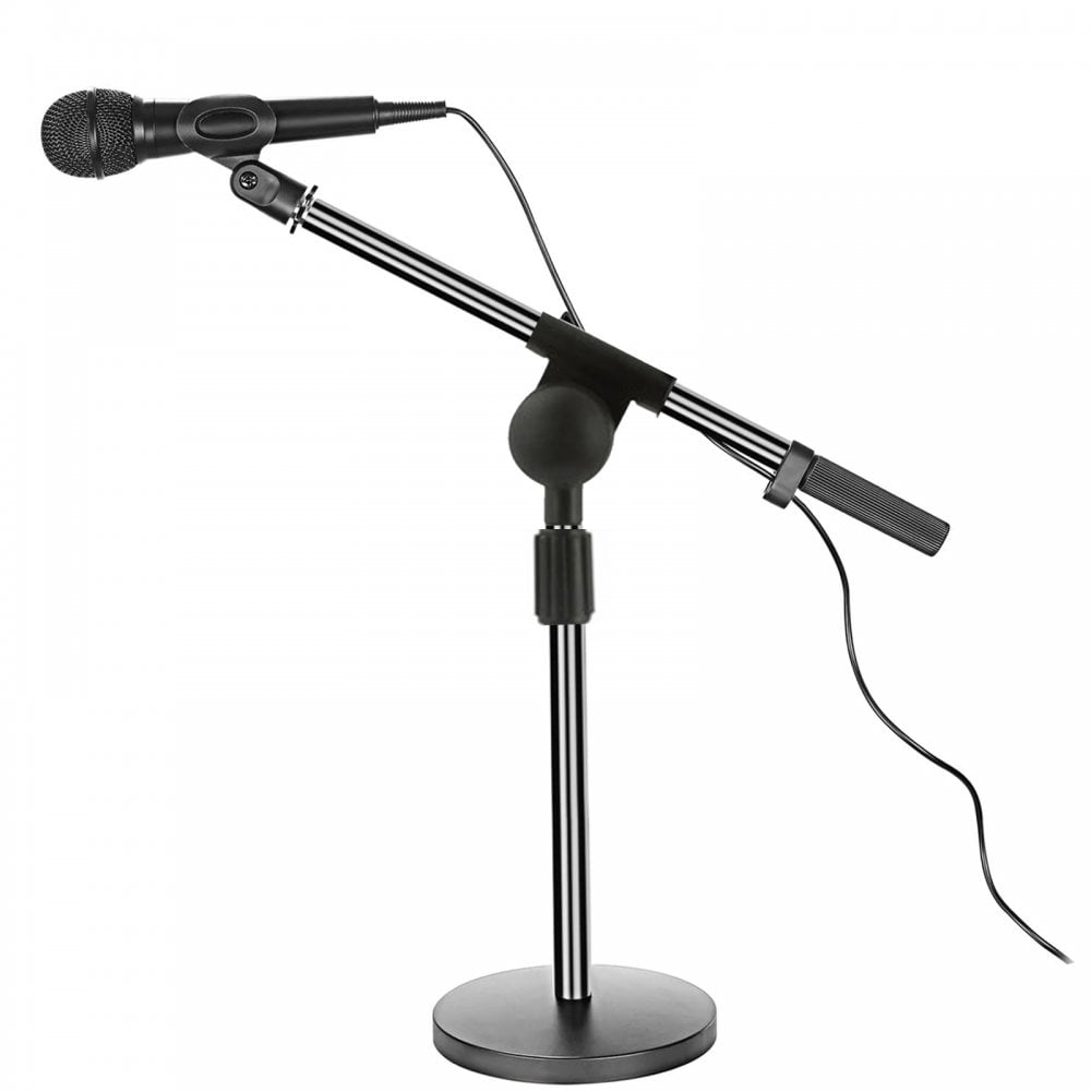 Desk Top Microphone Stand with Boom Arm