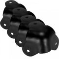 4 Matt Black Metal Ball Corners with 3 Mounting Legs