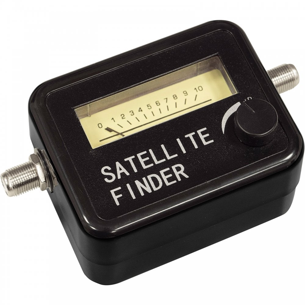 Satellite Signal Finder with Audio and Visual Signal Meter
