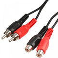 2 x RCA Phono Plugs to 2 x RCA Phono Sockets 5M