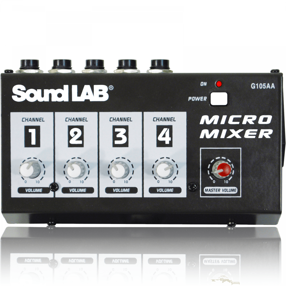 4 Channel Mono Mixer with Volume Control