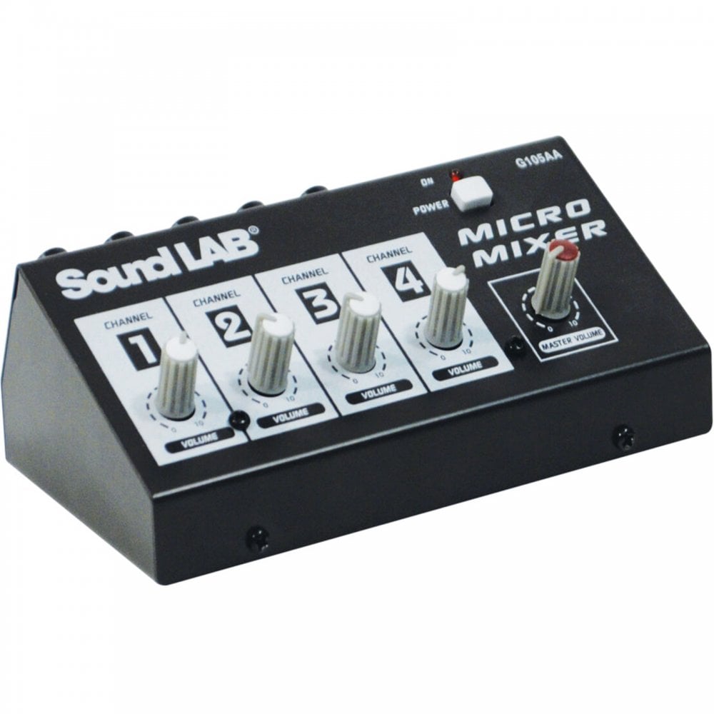4 Channel Mono Mixer with Volume Control