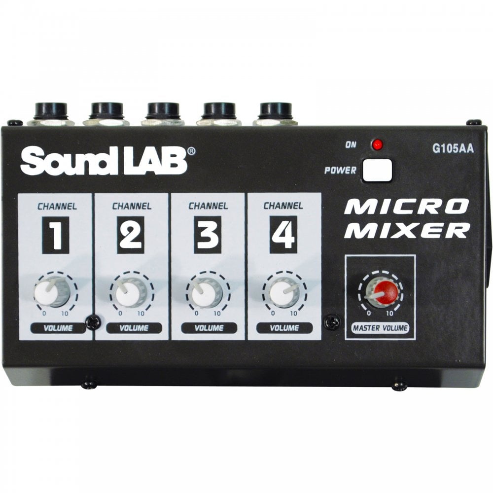 4 Channel Mono Mixer with Volume Control