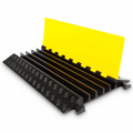 5 Channel 1m Rubber Cable Guard Black and Yellow