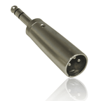 3 Pin XLR Male to 6.35mm Stereo Jack Plug Adaptor