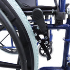 Foldable Self Propelled Steel Wheelchair - Blue