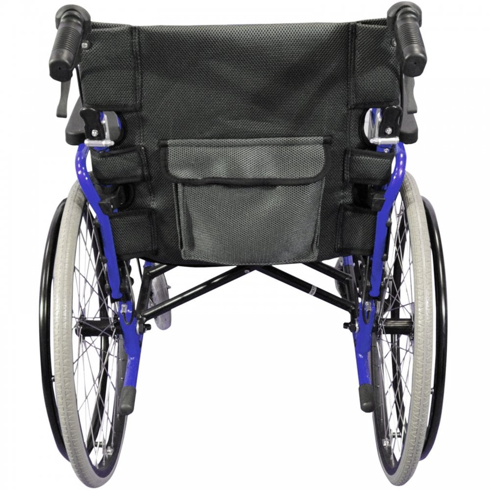 Foldable Lightweight Self Propelled Aluminium Wheelchair - Blue