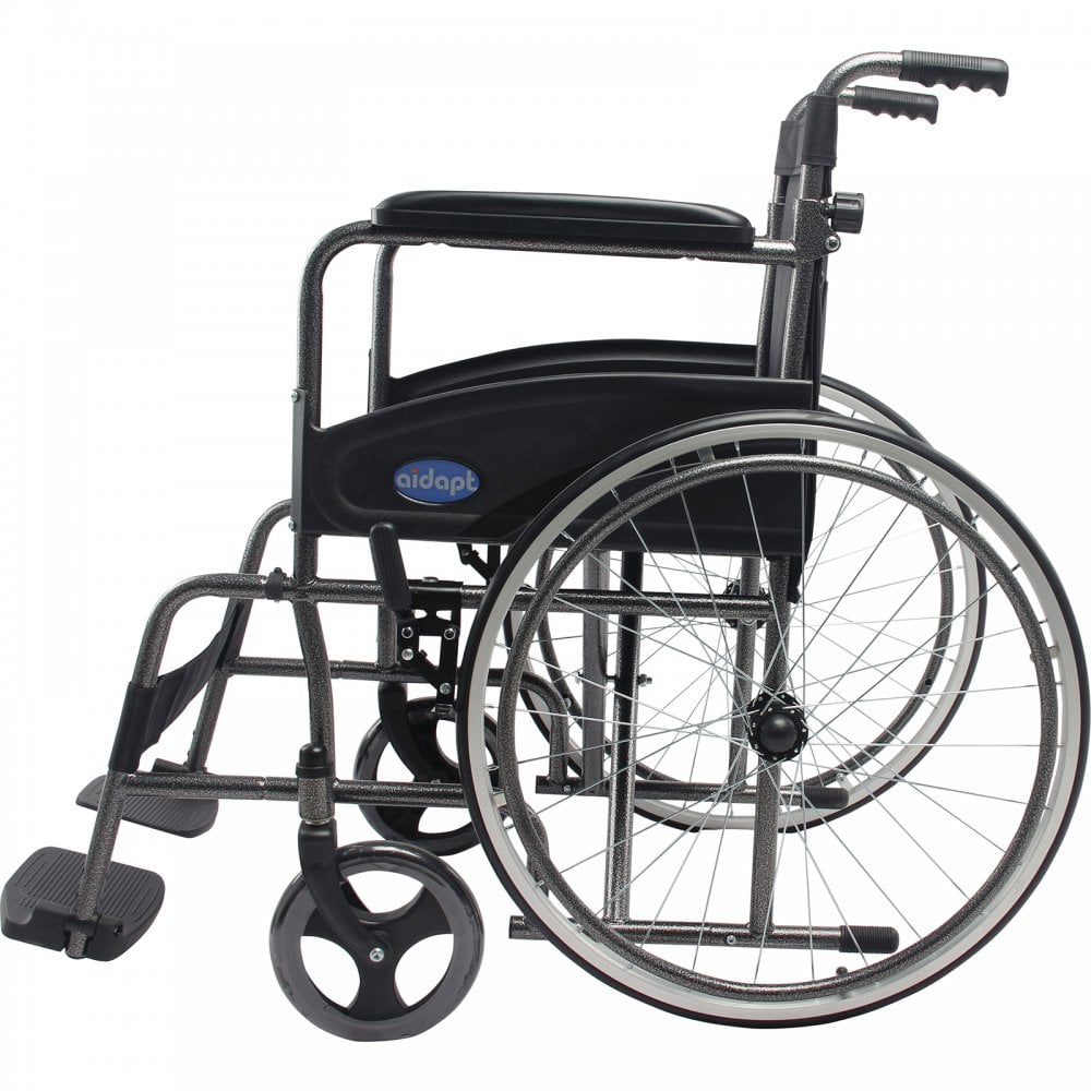 Deluxe Steel Self Propelled Wheelchair Hammered Finish
