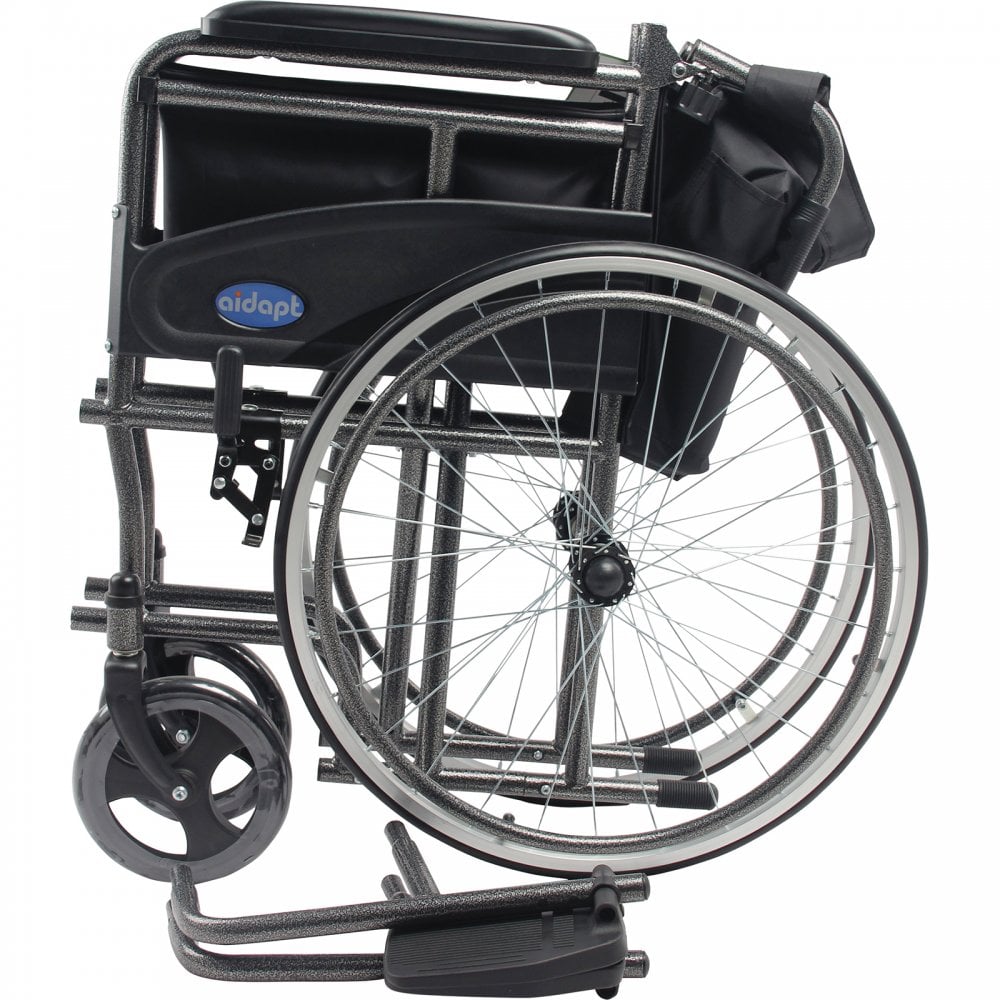 Deluxe Steel Self Propelled Wheelchair Hammered Finish
